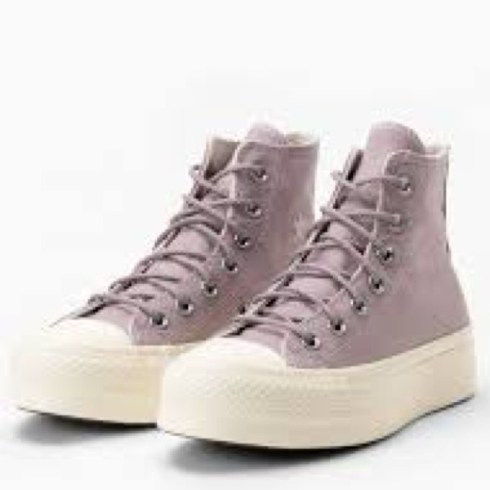 Converse CTAS Hi Lift Lucid Lilac Canvas Platform Sneakers  NWT - Picture 2 of 11